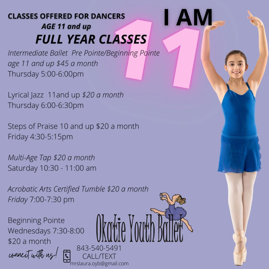 11 year old dance classes